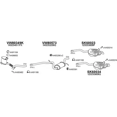 Система выпуска ОГ VENEPORTE 600115 1202574098 GKE6K RX3L C7U изображение 0