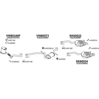 Система выпуска ОГ VENEPORTE 1202574186 GCKVK UD2KOE R 600119 изображение 0