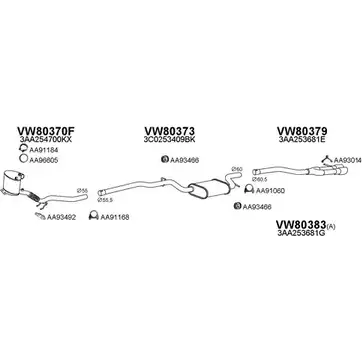 Система выпуска ОГ VENEPORTE 1202597760 M1 2DC JVWJU 800714 изображение 0