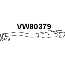 Выхлопная труба глушителя VENEPORTE BKDXIP 1202597779 VW80379 X9U 4SQ изображение 0