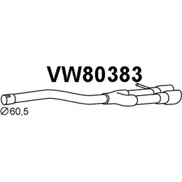 Выхлопная труба глушителя VENEPORTE VW80383 UQLIM2Y 1202597781 7 F2F0 изображение 0