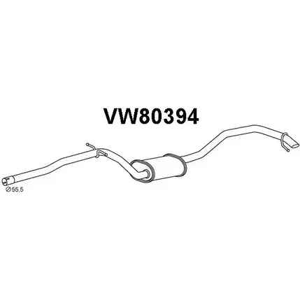 Задний глушитель VENEPORTE RB1 1K H3GRUS 1202597817 VW80394 изображение 0