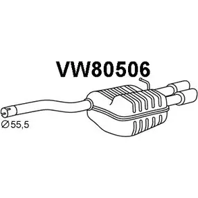 Задний глушитель VENEPORTE ISQY4 VW80506 M N2KCV 1202598119 изображение 0