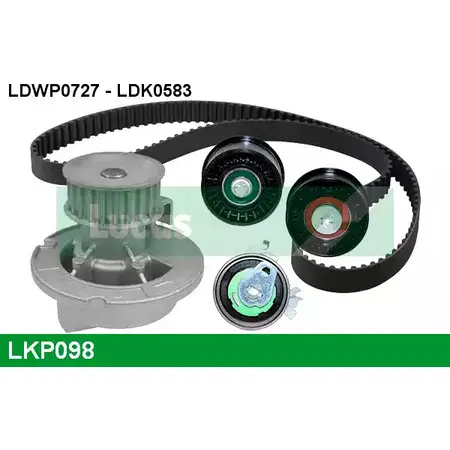 Водяной насос, помпа + комплект зубчатого ремня LUCAS ENGINE DRIVE KRL0 X 5UB4Y2V 1202761212 LKP098 изображение 0