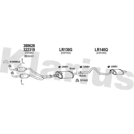 Система выпуска ОГ KLARIUS 73P5 GD 090135U GAVXE6X 1202839792 изображение 0