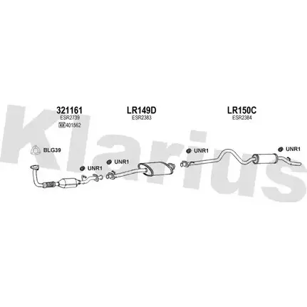 Система выпуска ОГ KLARIUS JYG54B5 1202839934 090147U ZU 916DW изображение 0