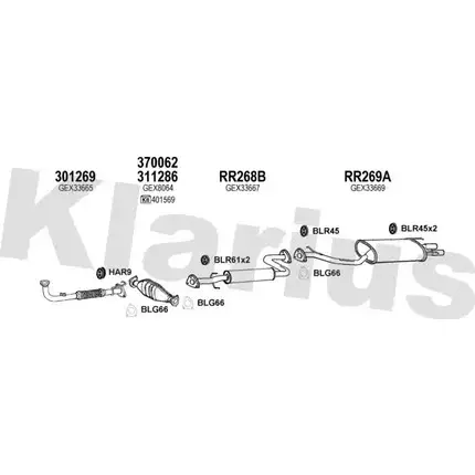 Система выпуска ОГ KLARIUS AET 6LN 1202843506 8LB9O 120129U изображение 0