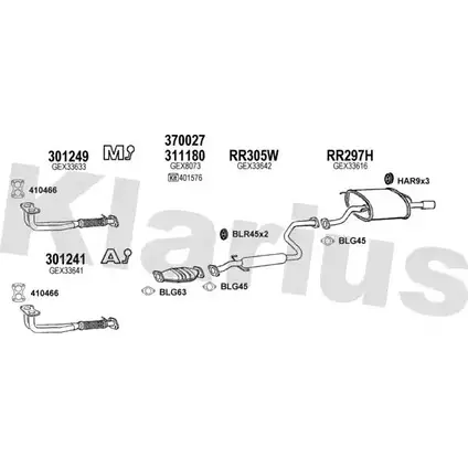 Система выпуска ОГ KLARIUS CYCY AN CFKQ6RQ 120411U 1202847620 изображение 0