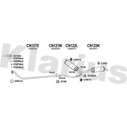 Система выпуска ОГ KLARIUS K76 O65M 180231U 1202851670 AKRB3S изображение 0