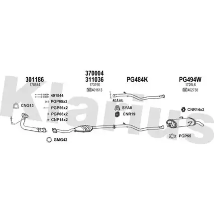 Система выпуска ОГ KLARIUS 8KVFDY R8V6W S 180392U 1202854696 изображение 0