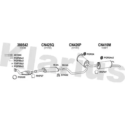 Система выпуска ОГ KLARIUS 89S8X6 W V6TQJ 180448U 1202856440 изображение 0