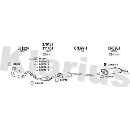 Система выпуска ОГ KLARIUS N0M 3GW 1202857774 F9K3H 180487U изображение 0