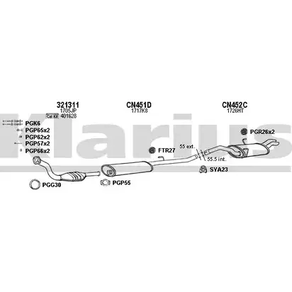 Система выпуска ОГ KLARIUS VBQ6N 180517U I2PG XV6 1202858644 изображение 0