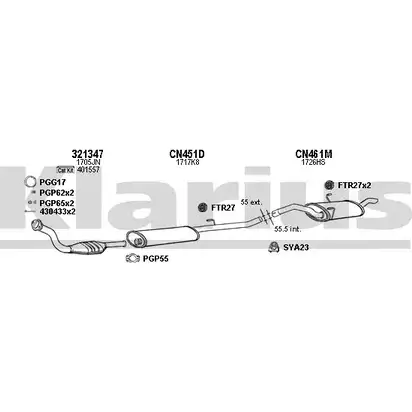 Система выпуска ОГ KLARIUS 1202859234 74SP9 180536U X N1JET изображение 0