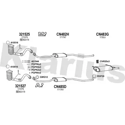 Система выпуска ОГ KLARIUS J71S3 RMM 9E 180552U 1202859722 изображение 0