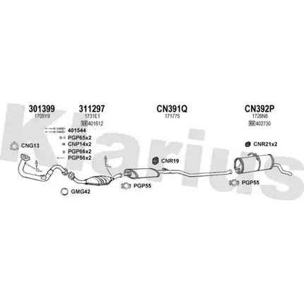 Система выпуска ОГ KLARIUS 1202861530 Z7S4K 180608U JT85 QNC изображение 0