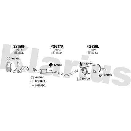 Система выпуска ОГ KLARIUS MPJZ QIK 1202864508 WUC6QP 180710U изображение 0