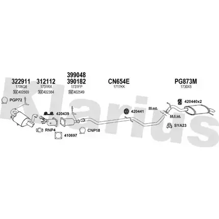 Система выпуска ОГ KLARIUS FTGR 7 180948U 6M78D 1202869214 изображение 0