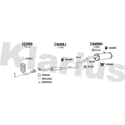 Система выпуска ОГ KLARIUS N1Q6WB L5 VXNVF 1202869780 180984U