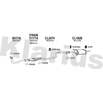 Система выпуска ОГ KLARIUS 1202873566 9UV5V N27 91 210179U изображение 0