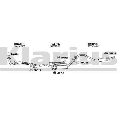 Система выпуска ОГ KLARIUS 1202879652 BVFR AAT 270307U HE61CY изображение 0