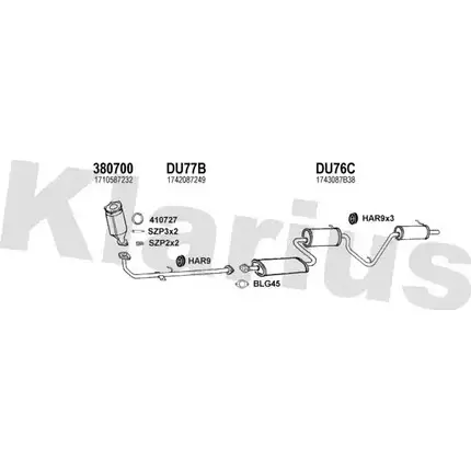 Система выпуска ОГ KLARIUS 300061U 6KHKIGP VUS 18 1202888798 изображение 0