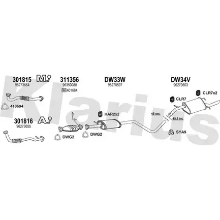 Система выпуска ОГ KLARIUS 310030U 9 CS10 SFP5JYW 1202890228 изображение 0