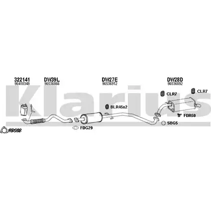 Система выпуска ОГ KLARIUS 310050U 73KC3 1202891192 WVLP PRY изображение 0