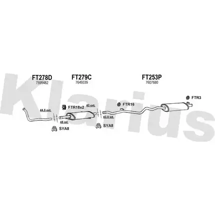 Система выпуска ОГ KLARIUS 1202899604 TKGQ SY 330512U 14Z6AC изображение 0