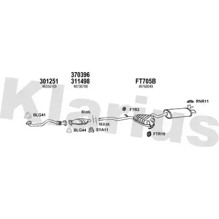 Система выпуска ОГ KLARIUS 48LN331 41FX4 M8 1202901700 330802U изображение 0