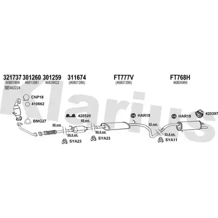 Система выпуска ОГ KLARIUS 70QYS 330853U LXS K5R 1202902560 изображение 0