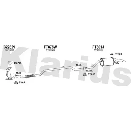 Система выпуска ОГ KLARIUS GL2T5V7 1202906302 331031U KWG PL изображение 0