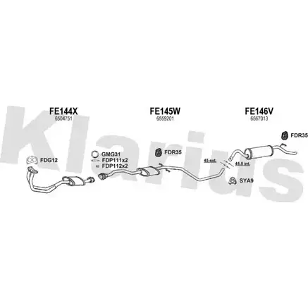 Система выпуска ОГ KLARIUS ML81OF 7 1202908028 17P9U 360595U изображение 0