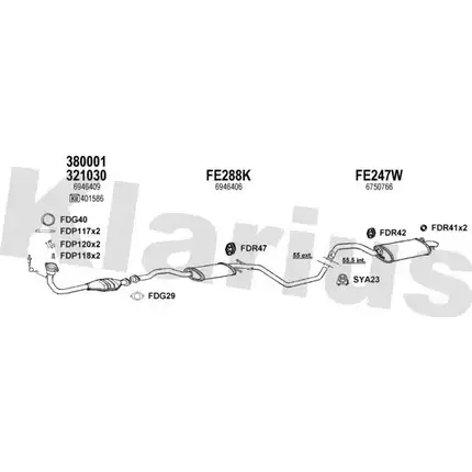 Система выпуска ОГ KLARIUS 360749U Z4HE F 1YPR3 1202909706 изображение 0