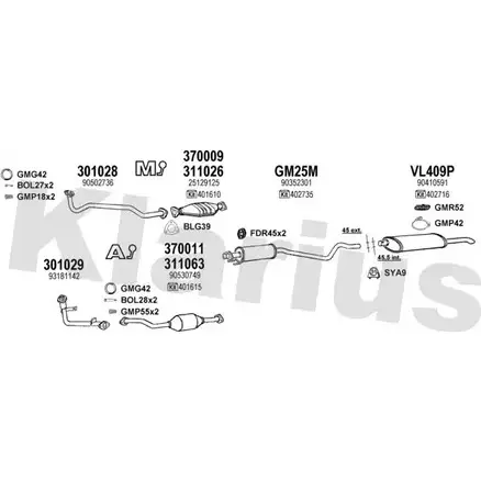 Система выпуска ОГ KLARIUS 1202941526 390497U SD7J 89 R2FHEKL изображение 0