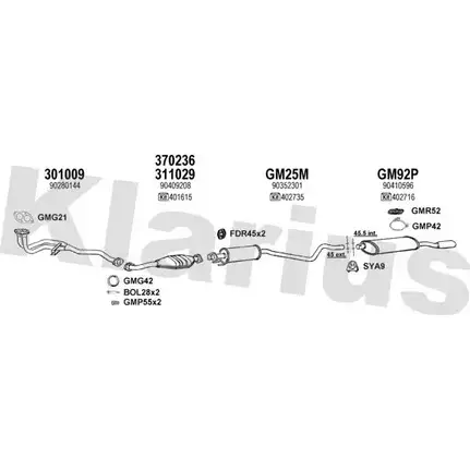 Система выпуска ОГ KLARIUS LUM5E A 1202945590 390739U 417MUUM изображение 0