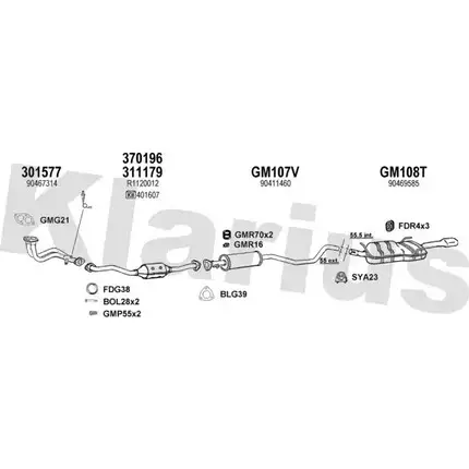 Система выпуска ОГ KLARIUS R OW2F 1202946286 CYIUF 390837U