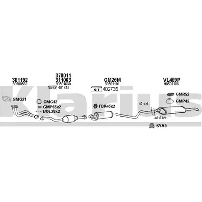Система выпуска ОГ KLARIUS 3RO2D 8 VHWZ6YD 1202947932 390918U изображение 0