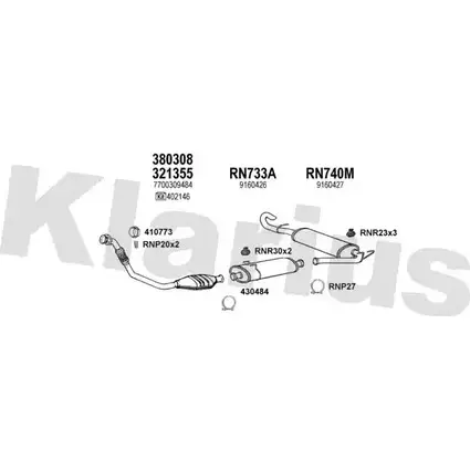 Система выпуска ОГ KLARIUS 1202952518 391151U 5Z1J G06 75K87K изображение 0
