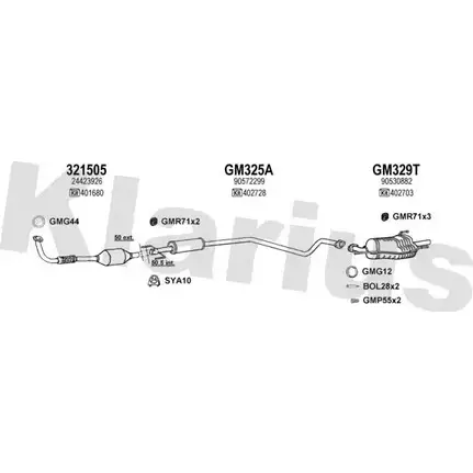 Система выпуска ОГ KLARIUS 1202954168 391214U GOS4U IBU P85 изображение 0