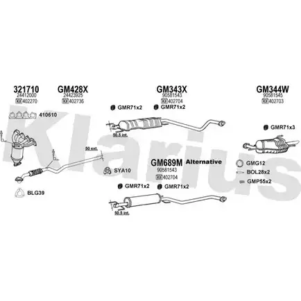 Система выпуска ОГ KLARIUS 391238U 1202954746 NQ0LY SIY F41 изображение 0