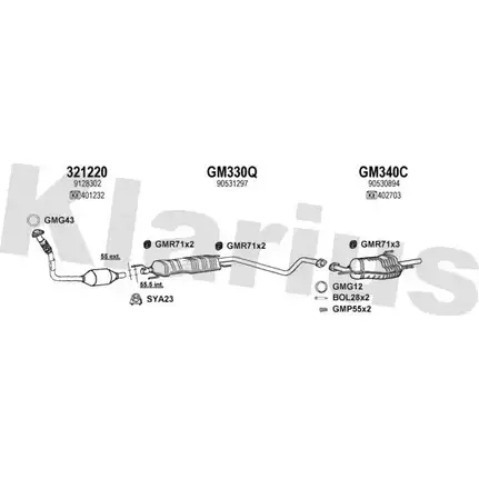 Система выпуска ОГ KLARIUS F52E WS 391366U DNNHRF 1202958128 изображение 0