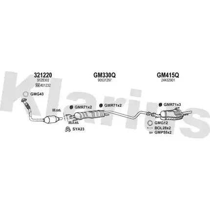 Система выпуска ОГ KLARIUS 1202960176 2ZK1 XZ 391420U XJ15DWP изображение 0