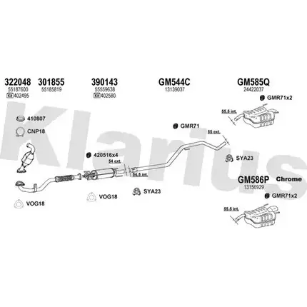 Система выпуска ОГ KLARIUS 1202961072 DZT4UX WIK 3A 391443U изображение 0