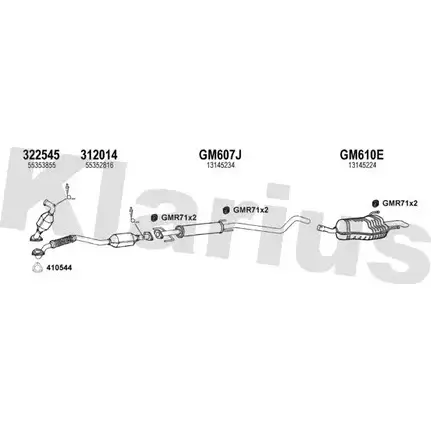 Система выпуска ОГ KLARIUS KYCBJ 1202964070 2LX O6T 391622U изображение 0