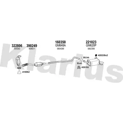 Система выпуска ОГ KLARIUS M81397 1202966322 391734E CNE 4JV изображение 0