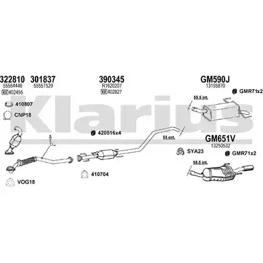 Система выпуска ОГ KLARIUS 1202967298 391881U AVOA9 PIR GLS изображение 0