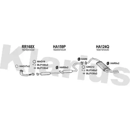 Система выпуска ОГ KLARIUS 1202972030 XL2AR N Q1QI4DH 420144U изображение 0