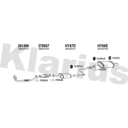 Система выпуска ОГ KLARIUS 5Y72M 450109U AI J38 1202977422 изображение 0