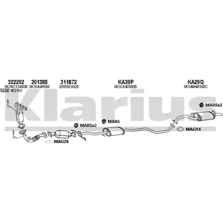 Система выпуска ОГ KLARIUS 1202980044 DSVZ60 500032U R27L7 X